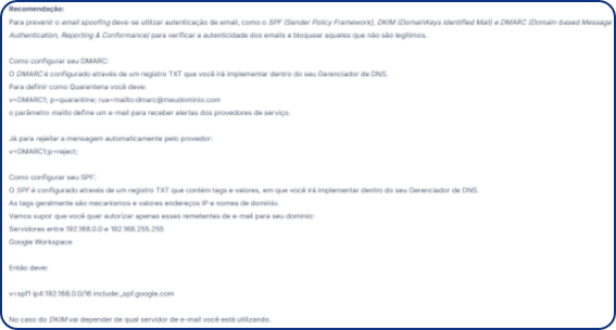 Como escrever um bom relatório de Pentest? - Recomendação sobre a vulnerabilidade Falsificação de e-mails disponível na plataforma Vantico