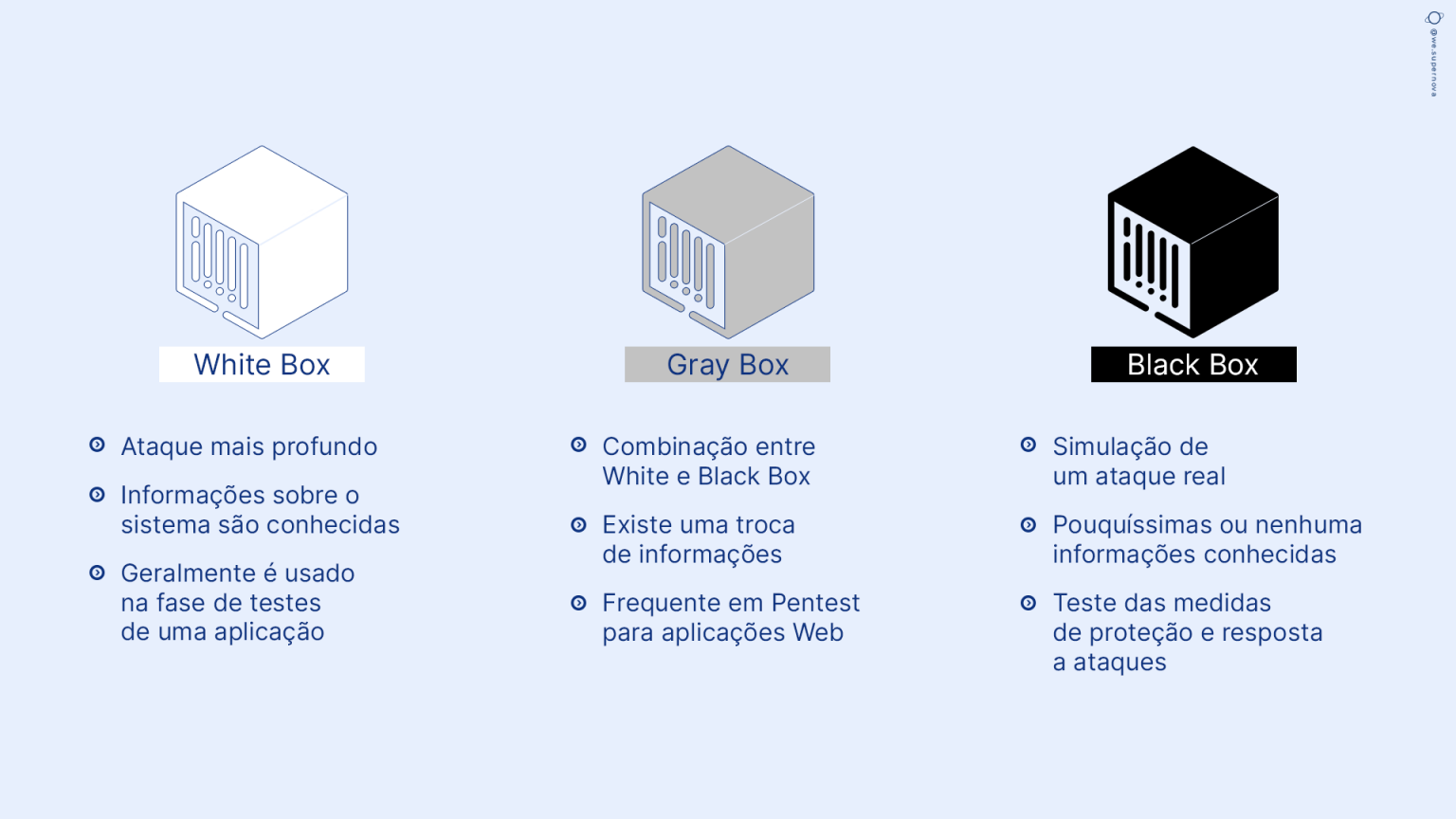 Os 3 tipos de Pentest: White Box, Gray Box e Black Box