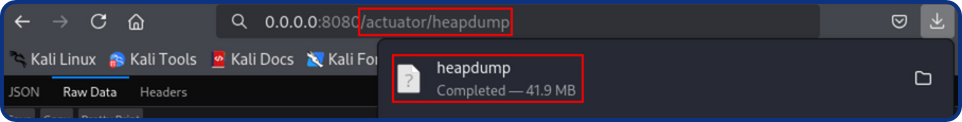 /heapdump no Spring Boot Actuator