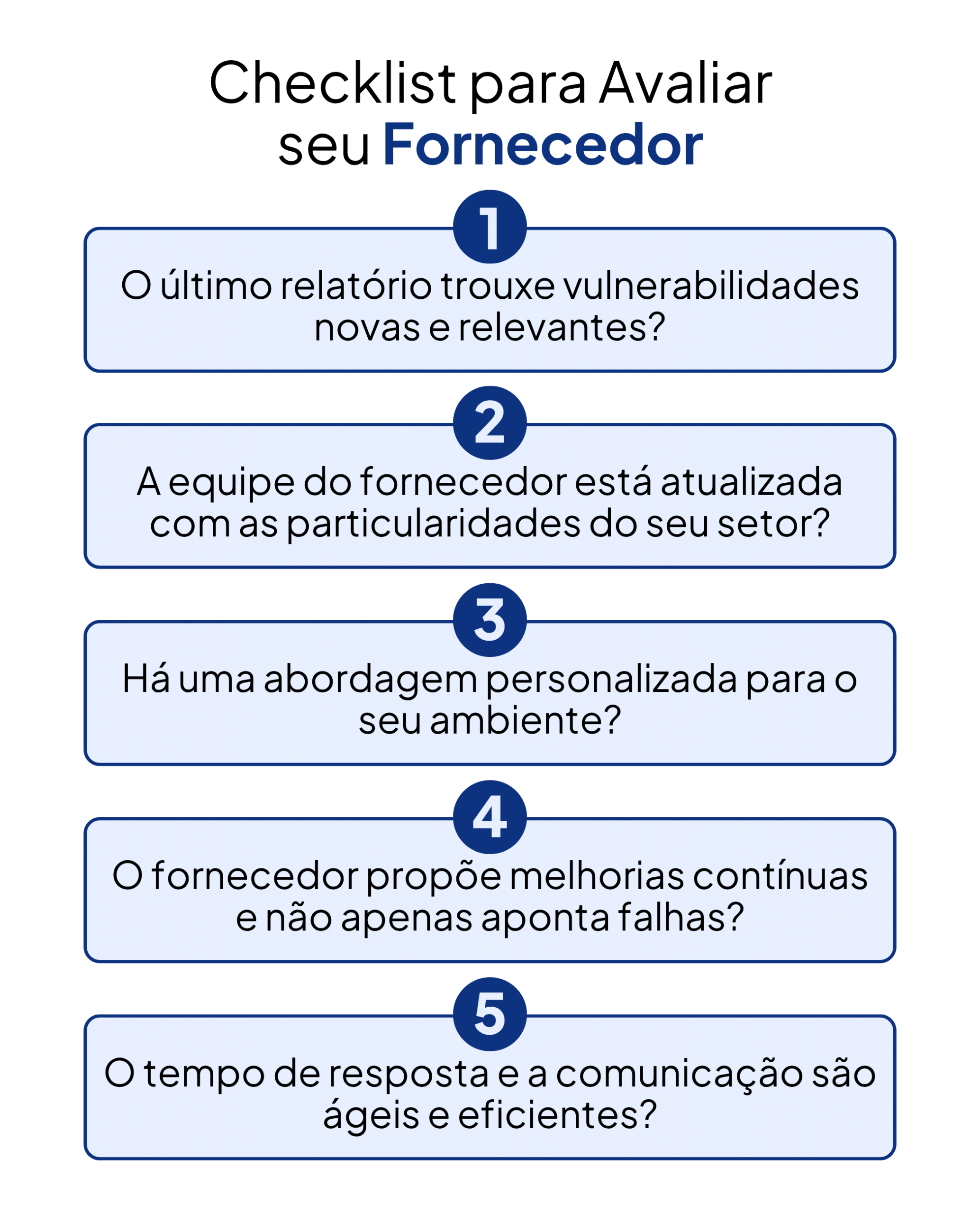Checklist para Avaliar Fornecedor de Pentest