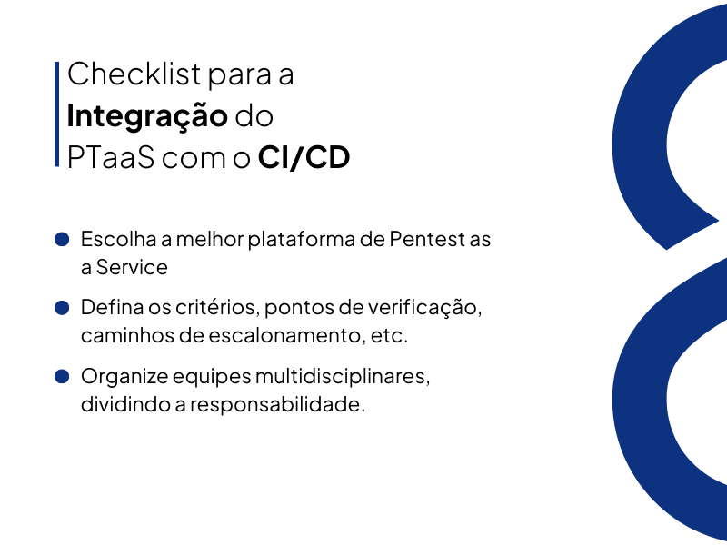 Checklist para integração do PTaaS com CI/CD